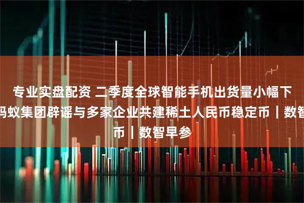 专业实盘配资 二季度全球智能手机出货量小幅下降；蚂蚁集团辟谣与多家企业共建稀土人民币稳定币｜数智早参