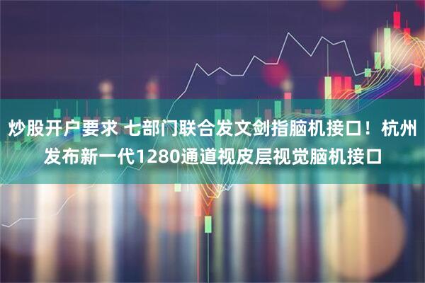 炒股开户要求 七部门联合发文剑指脑机接口！杭州发布新一代1280通道视皮层视觉脑机接口